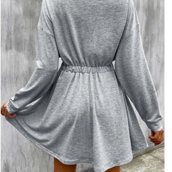 NWOT 525 America Knit Quarter Zip Drop Shoulder Dress - Picture 3 of 3